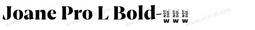 Joane Pro L Bold字体转换